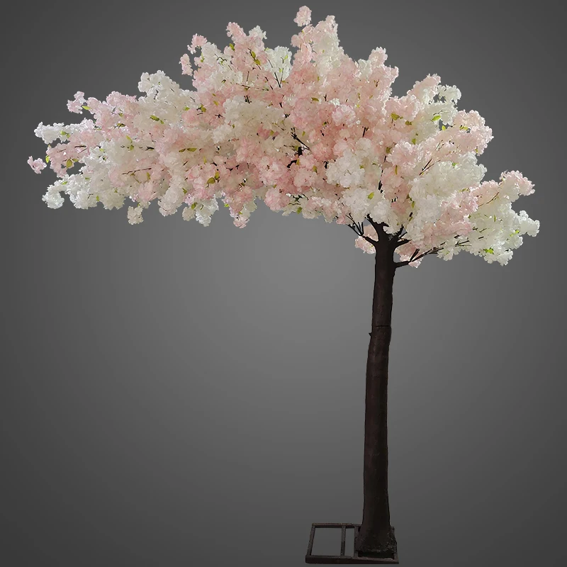 Faux Peach Flowers Wishing Tree Silk Sakura Flowers Tree Artificial Cherry Blossom Big Tree for Wedding Birthday Party Xmas Home