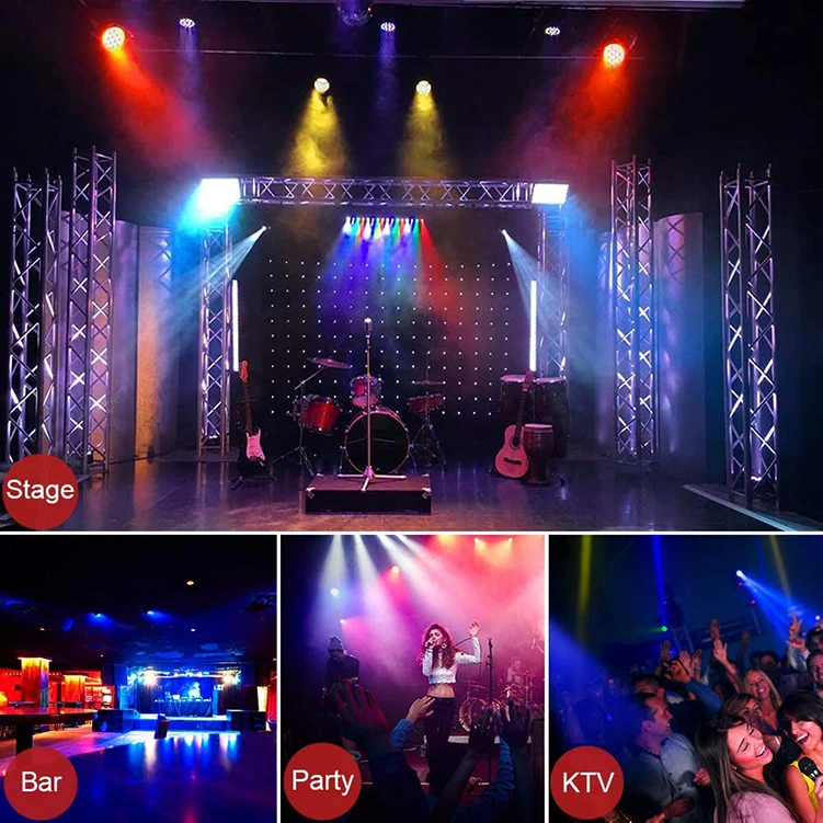 Remote Control Party Bar RGB 18W 36W Projector LED Stage Lights Auto led par lights dj stage light rgb 36 led