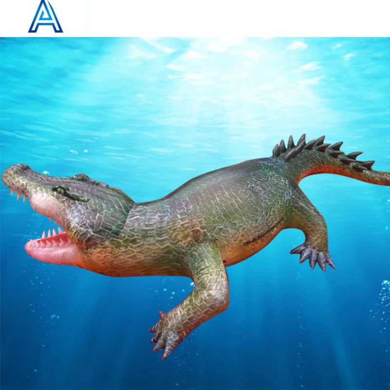 High quality inflatable wild animals inflatable realistic amazing crocodile alligator for kids adults inflatable model