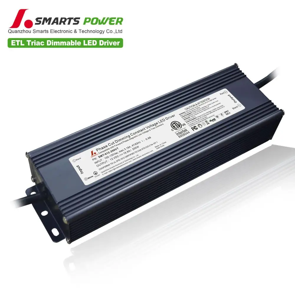 ETL phase-cut dimming 110V ac pwm led driver 12v dimmable work with leading edge dimmer 200w power supply