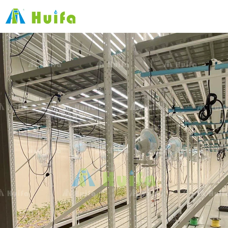 Vertical Multi Layers Level System Greenhouse Aluminum Seedbed Frame And Plastic Abs Food Grade Tray Benches