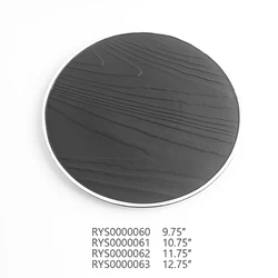 Matt Flat Round Porcelain Dinner Plate Wholesale Steak Flat Bulk Ceramic Plate Kitchen Catering Dish Slate Steak Plate for Hotel