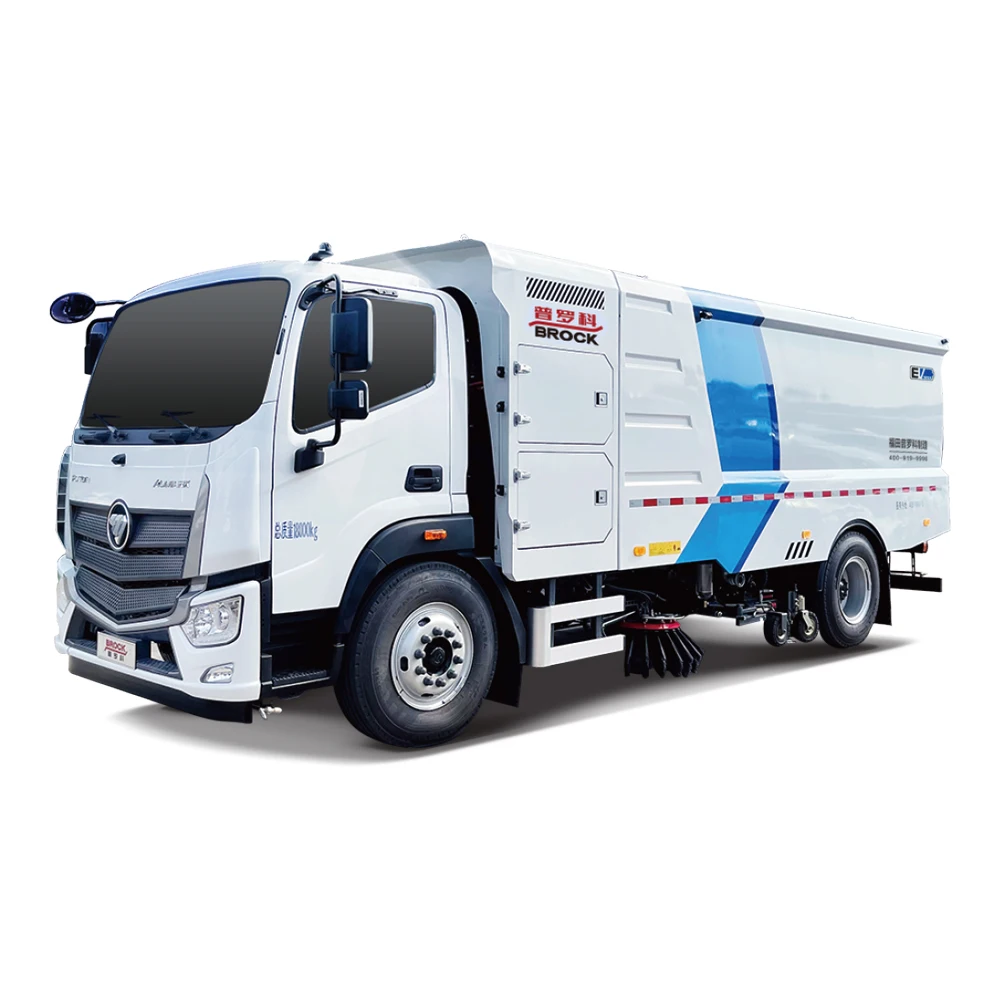 Foton Brock Garbage Road Sweeper Machine 4 Wheel Cleaning Car Electric Road Sweeper Truck For Sale