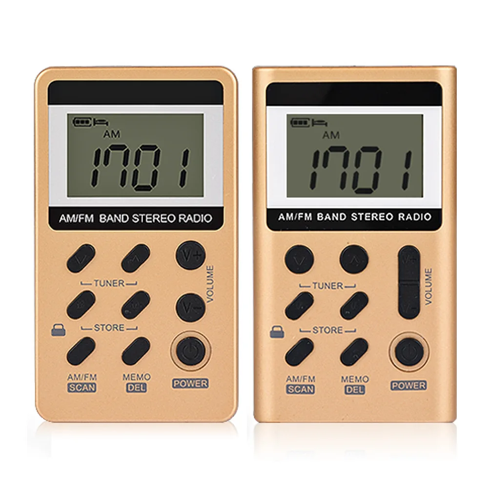 2025 mini digital tuning radio  Mini AMFM Radio Receiver Rechargeable Batteries Retro Clock Function Sleep Earphone Radio