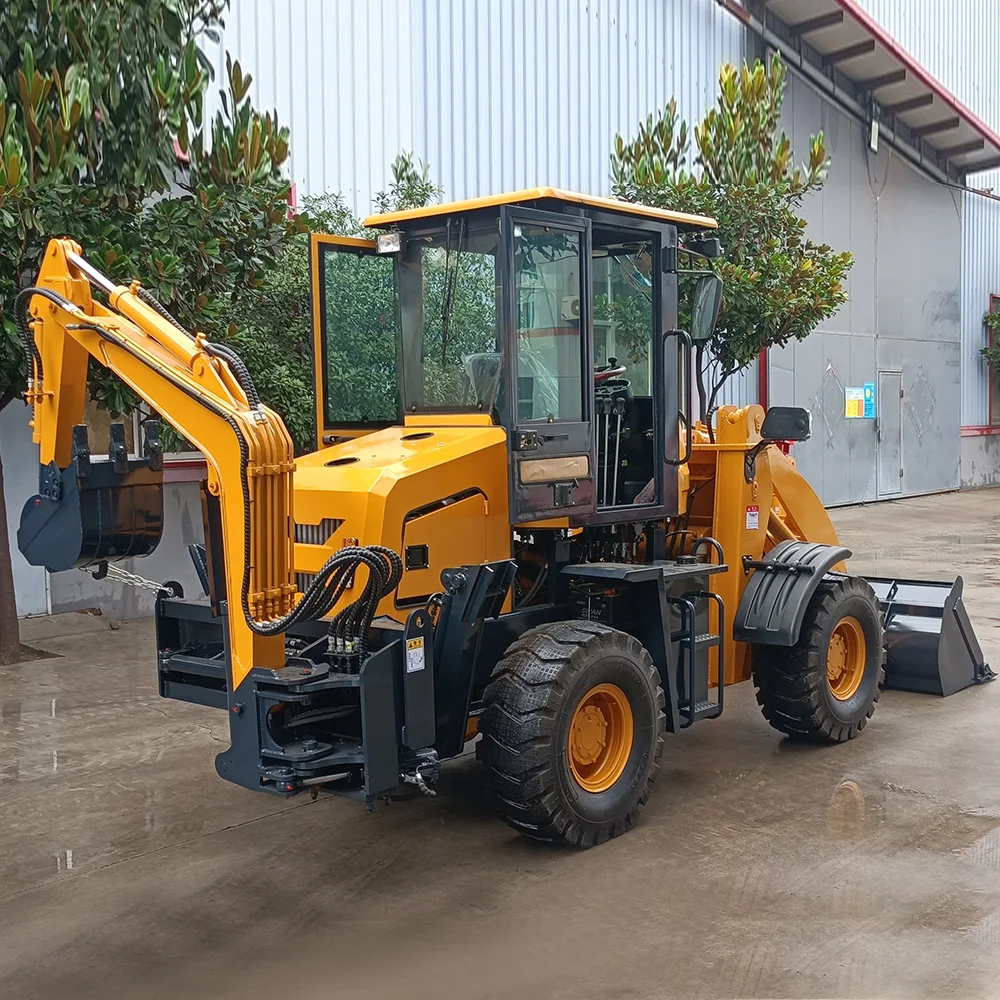 Manufacturer 4x4 Backhoe Loader China multipurpose 4 wheel drive Loader 3 ton 5 ton wheel Backhoe Loader