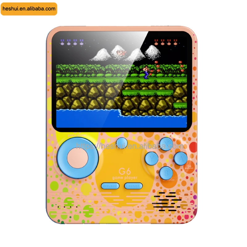 G6 Handheld Video Game 666 In 1 Tv Out Retro Game Consoles 3.5 Inch Screen Handheld Game 1 Player