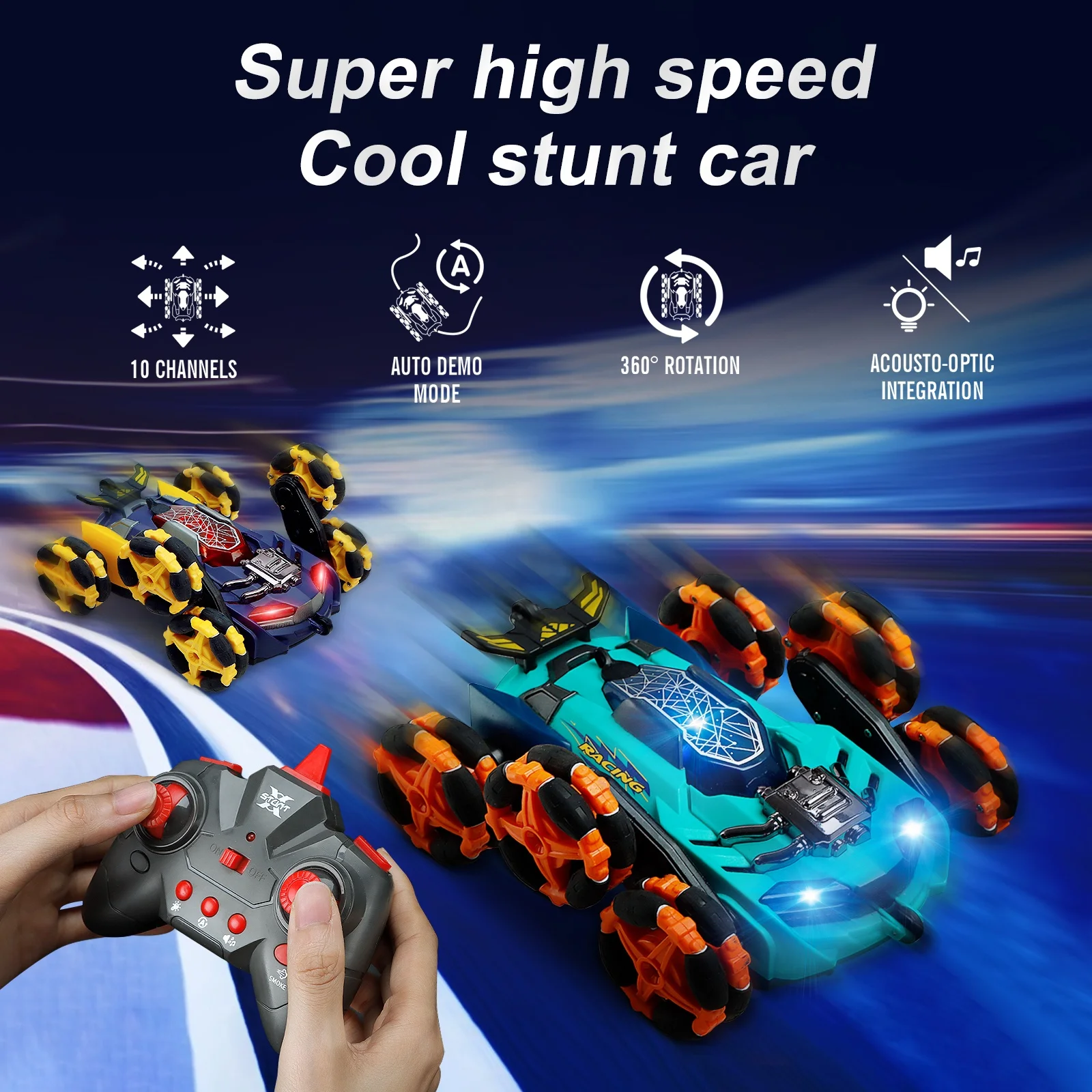 2.4G Six-Wheel rc drift cars 1 Deformation Water Spray 360 degree remote control rolling car outdoor stunt toys car