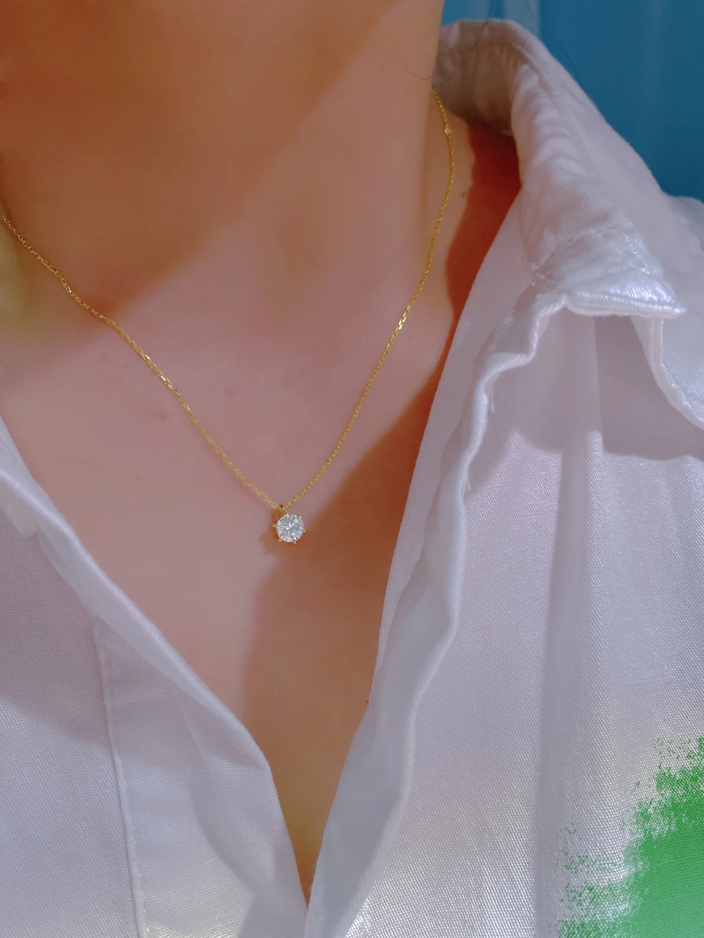 Xinfly Fashion Jewelry Necklace For Mothers Day Diamond 0.23 To 0.55 Ct 18k Gold Necklace