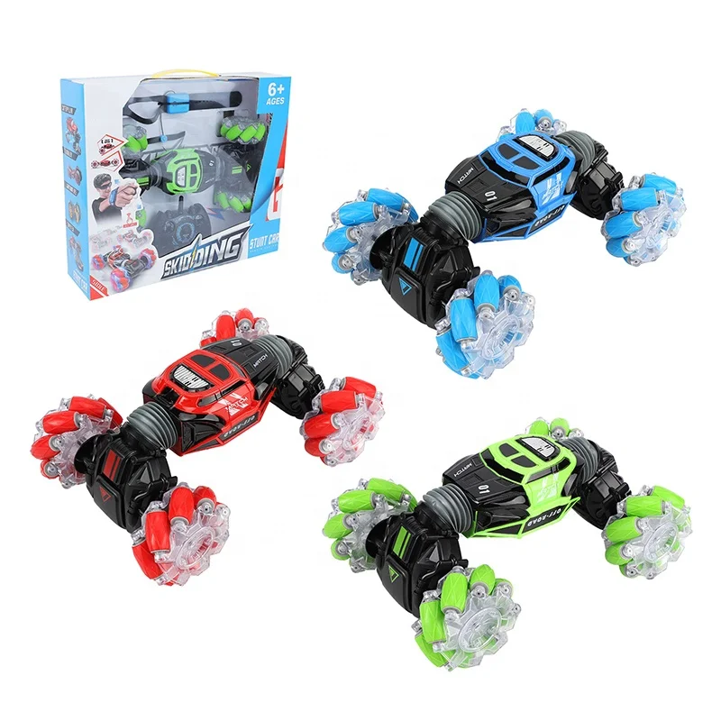 Gesture Induction Light Music Double-Sided Stunt Climbing Twisting Remote Control Car Toys For Kids