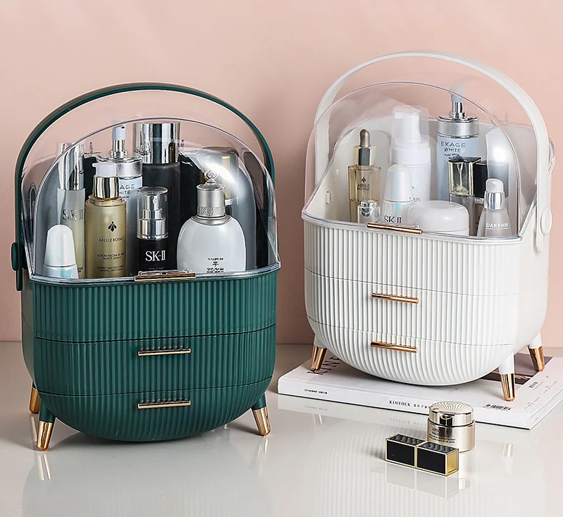 Dustproof large capacity household cosmetic trinket box