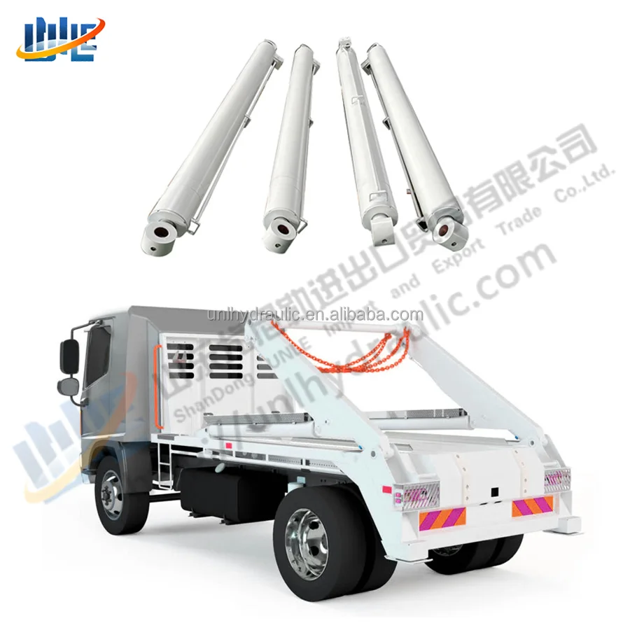 Customized loading truck trailer Double Action long stroke hydraulic cylinder for hook Loader Truck