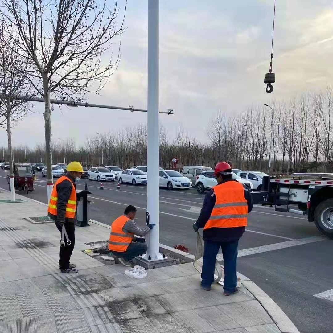 street light waterproof lamp pole solar street lighting pole with base