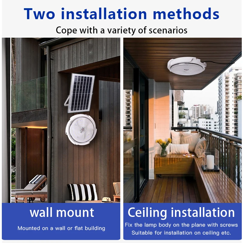 ABS Led Round Ceiling Lamp 40W 60W 100W 200W 300W Solar Ceiling Lights For Indoor
