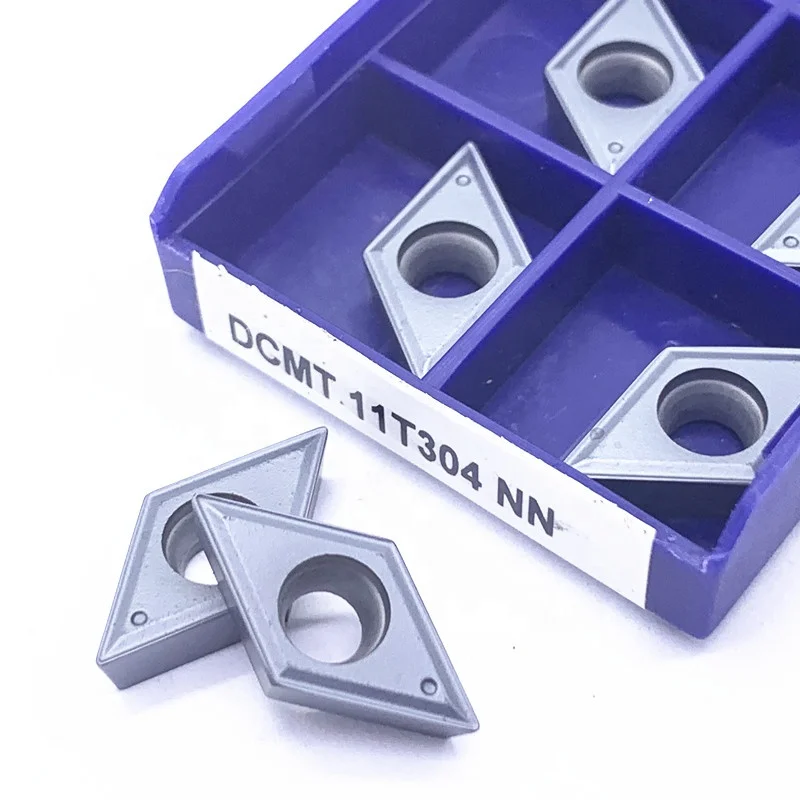 DCMT11T304 NN LT10 Carbide Inserts Lathe Cutter Turning Tool CNC Machine Cutting Tools Tungsten Carb DCMT 11T304