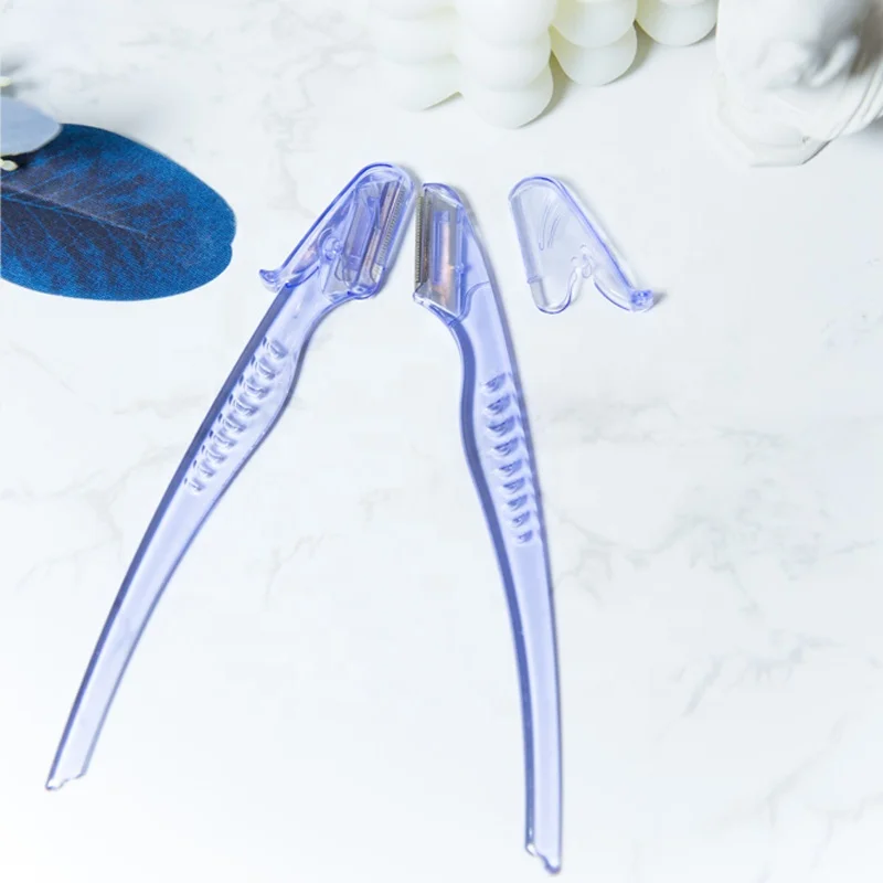 Wholesale beauty tool disposable eyebrow razor single blade eyebrow trimmer razor for ladies