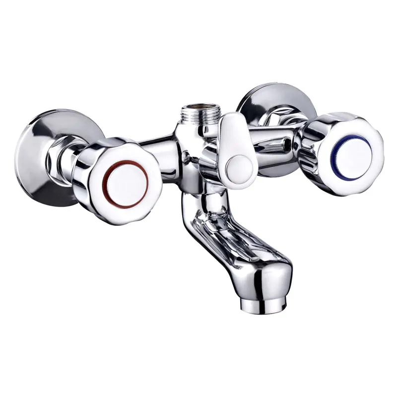 Chinese Manufacturer Provide Middle East Model Wall Mounted Double Handle Bath Shower Mixer faucet
