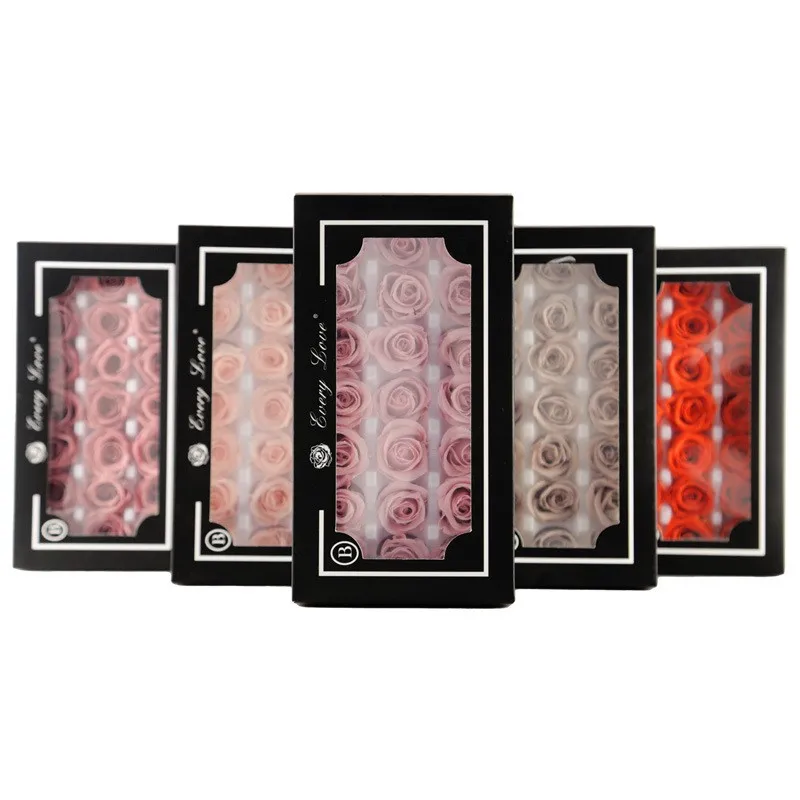 Wholesale High Quality 2-3cm Grade A-B Rose Head Stabilized Eternal Rose Head Preserved Rose Immortal Flower for Decora