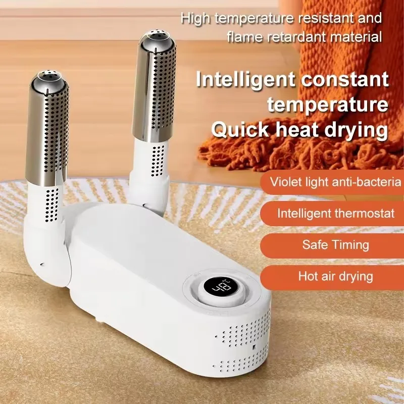 CE Portable Mini Smart Shoe Dryer Electric Machine UV Sterilizers Deodorant Knob Mechanical Timer Foldable Winter Boot Dryer
