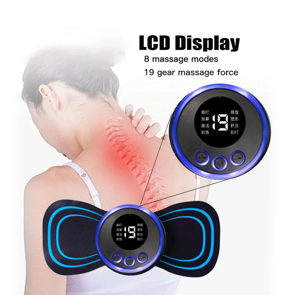 Wh-123 Wholesale Popular EMS Neck Stretcher Electric Massager 8 Modes Cervical Massage LCD Display For Pain Relief