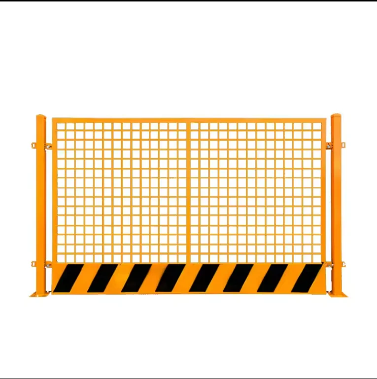 High Warning protective accident prevention foundation pit fence of buildings under construction Foundation pit guardrail