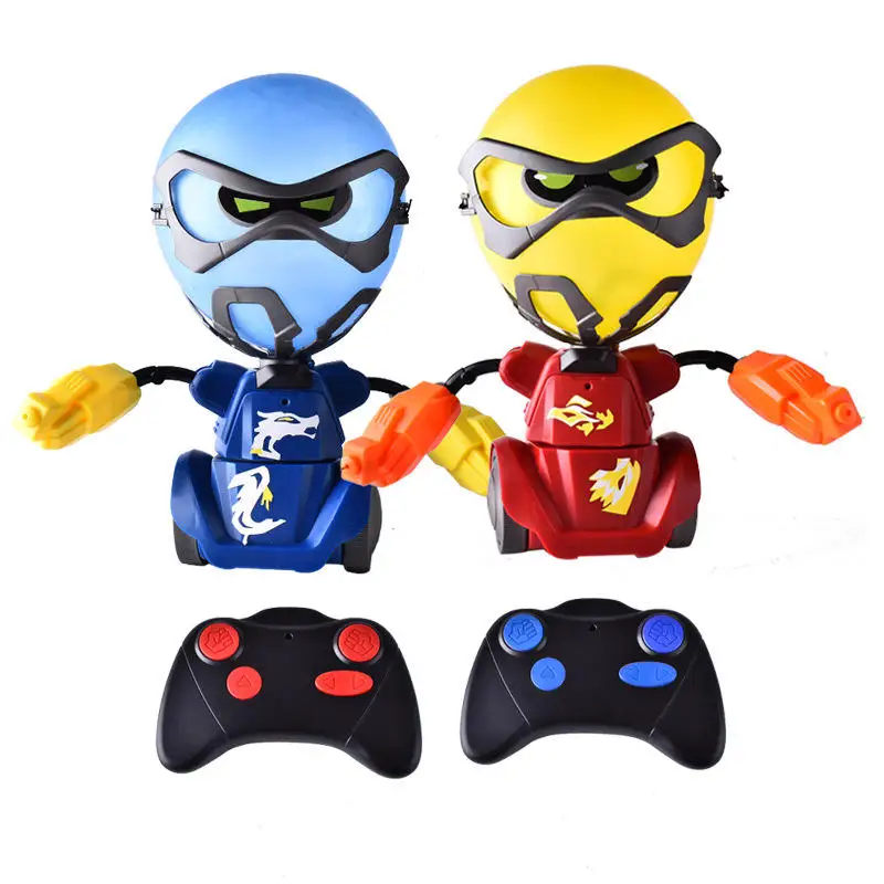 2 Players Interactive Electric Toy RC Boxing Fighting Robot Remote Control Battle Balloon-man Robot with Light&Sound Fun for Kid