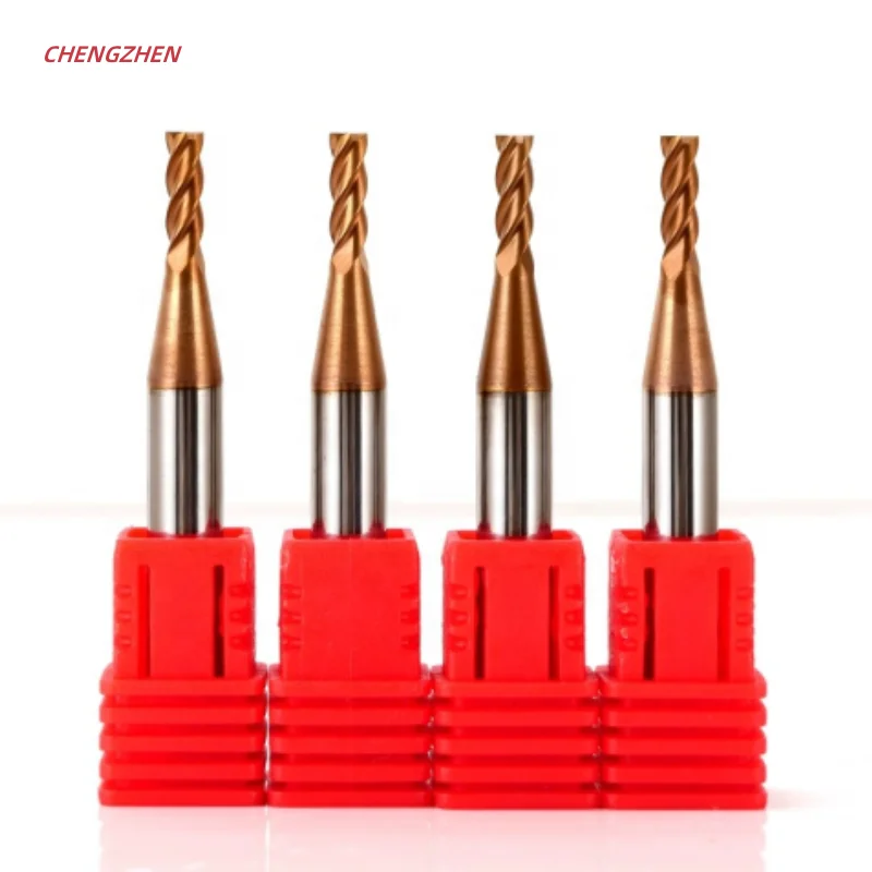 High Efficiency Carbide Solid End Mills HRC50 4 Flutes Flattened End Mills For General Lathe Working Machining end mill