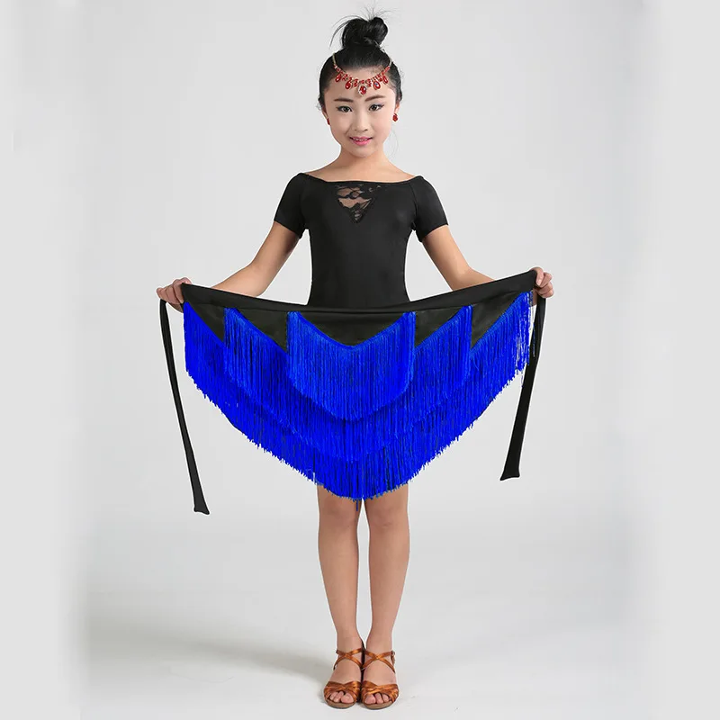 cheap jazz salsa rumba fringe tassel skirt for dance dress