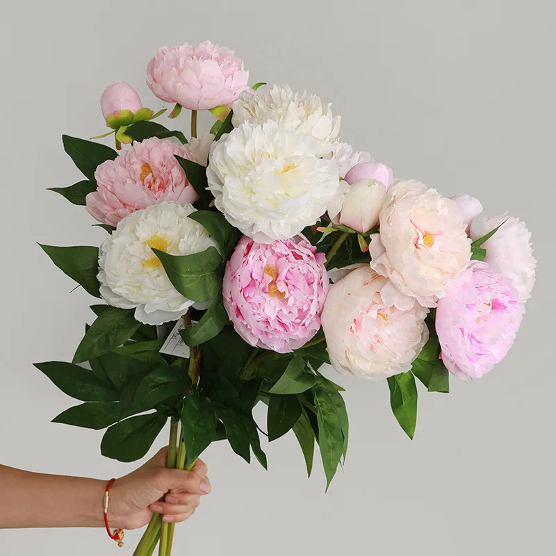 New Arrival Peonies Rose Artificial Flowers Baby Breath Vertical Garden Artificial Flowers