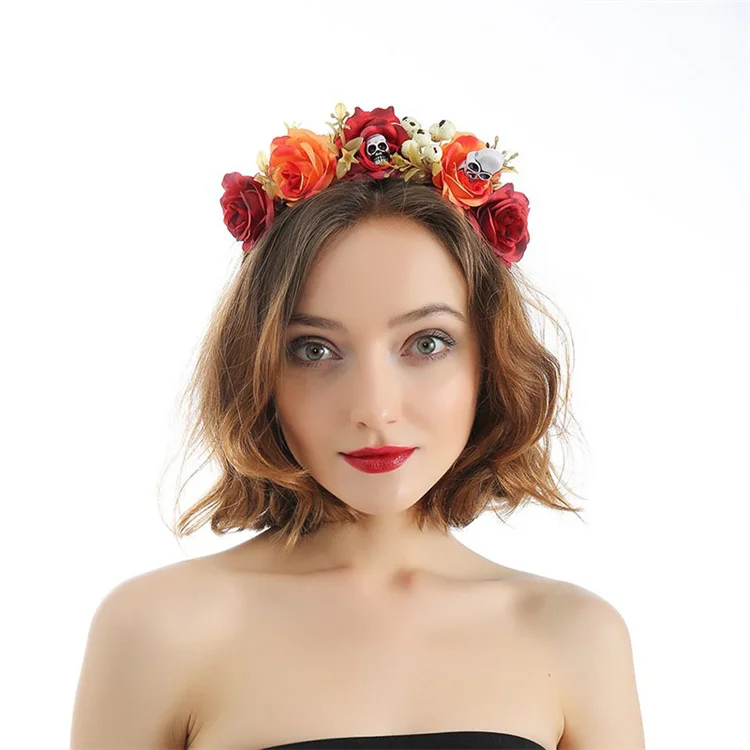 Hot Women Flower Hair Headdress Halloween Party Ladies Flower Headbands