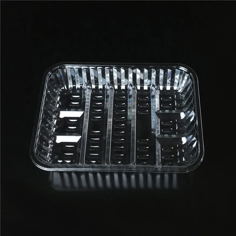 
Food Grade Food Fruit Plastic Packaging PET Disposable Rectangle Clear Tray 