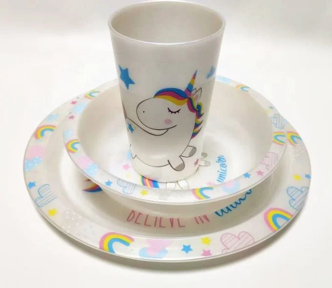 Хорошее качество, Заводская Продажа, пластиковая детская обеденная тарелка, тарелка для конфет, миска, нож и вилка, набор ложек