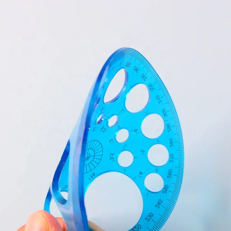 Factory manufacture 360 Degree Protractor Flexible Measuring Tool Customized Shatterproof Plastic Protractor Pvc Flexible Ruler