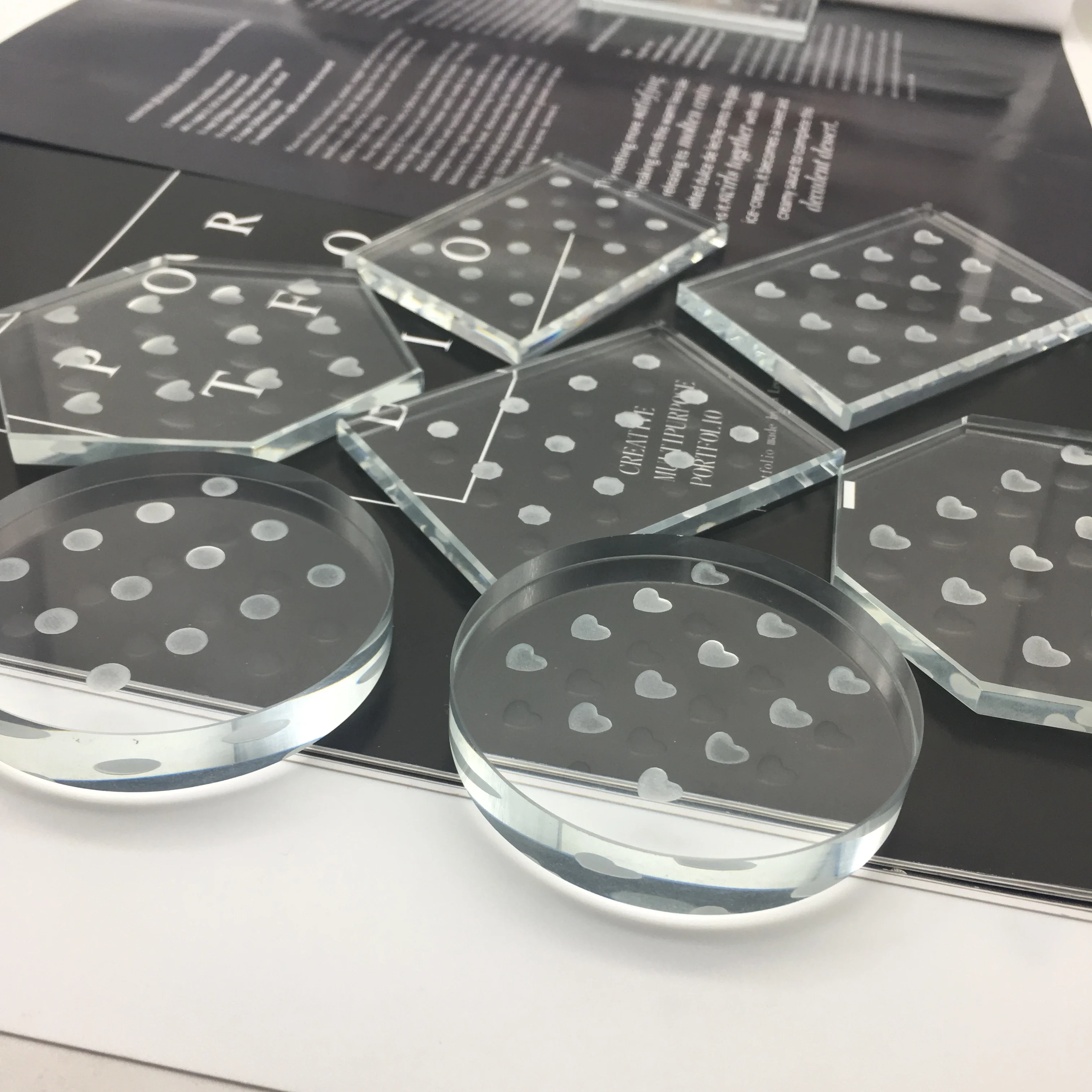 
new arrivals High Quality Individual Crystal Lash Tray Glass adhesive trays Eyelashes Extension Eyelash Glue Holder Tile Pal 