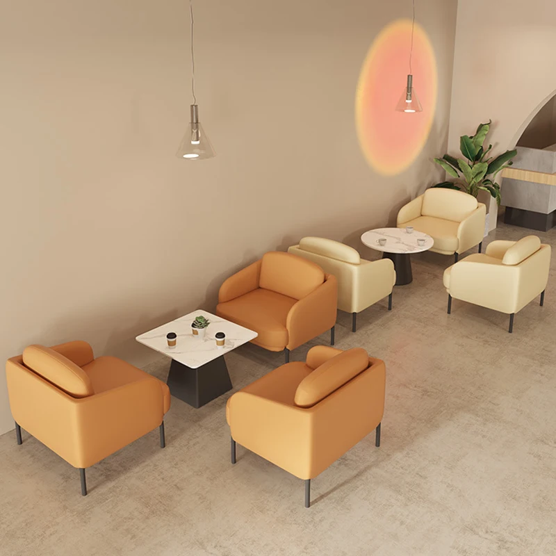 Milk tea shop sofa simple rest area studio dessert shop book bar reception negotiation casual cafe table and chairs