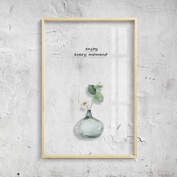 hand wood frames painted acrylic wall art botanical prints green leaf decorative painting for living room