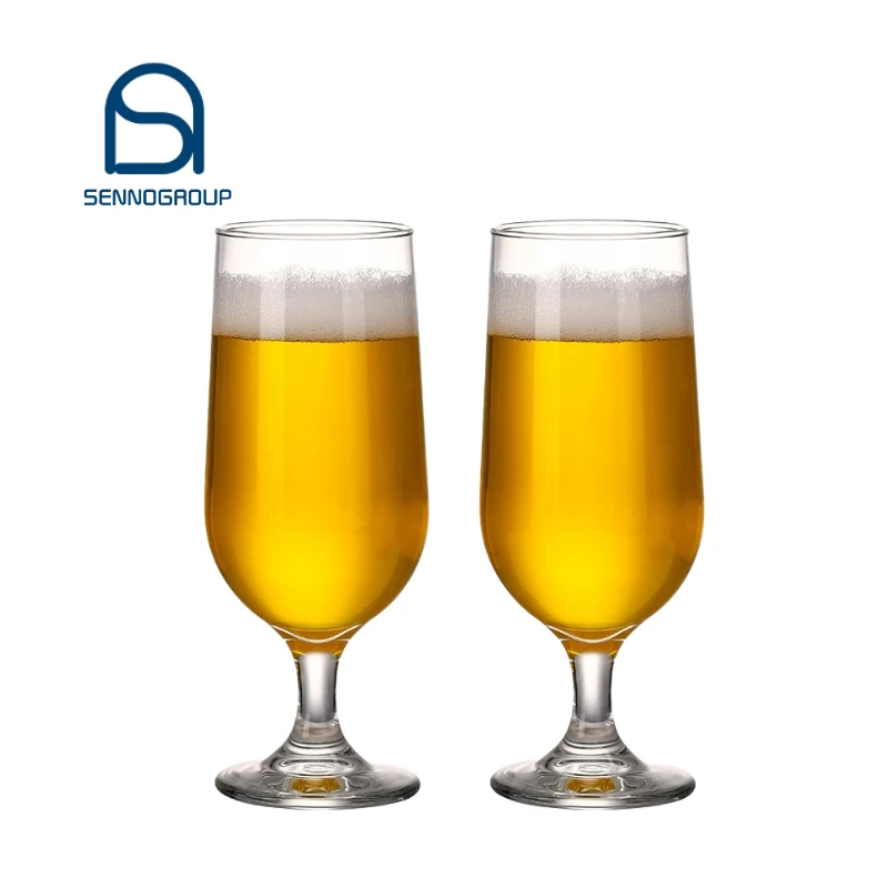 Wholesale beer glasses custom clear craft beer glass cup wine goblet glass tulip beer steins mug for bar