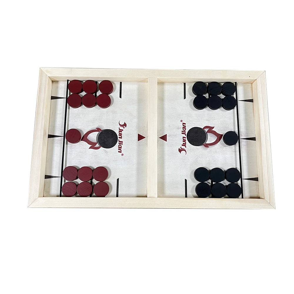 Large Sling Puck Game, Foosball Winner Board Game, Wooden Hockey Table Game, Fast Paced Slingshot Game Board, Rapid Sling Table