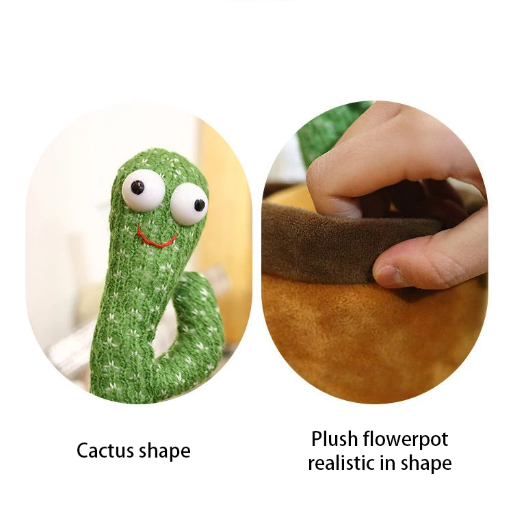 factory price singing cactus fleece toy wholesale price pet cactus que repite lo que dices y baila dancing cactus plush toy