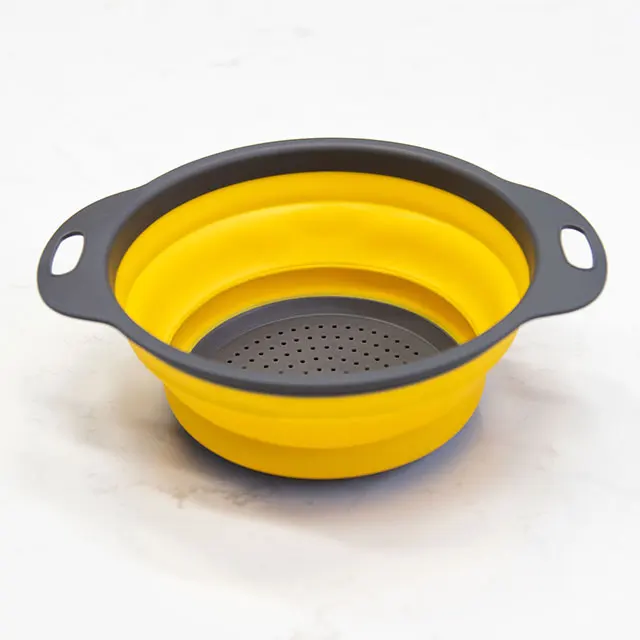 Sink Strainer Kitchen Colanders Bowl Over The Fruit Sets Collapsible Clip On Silicone Colander
