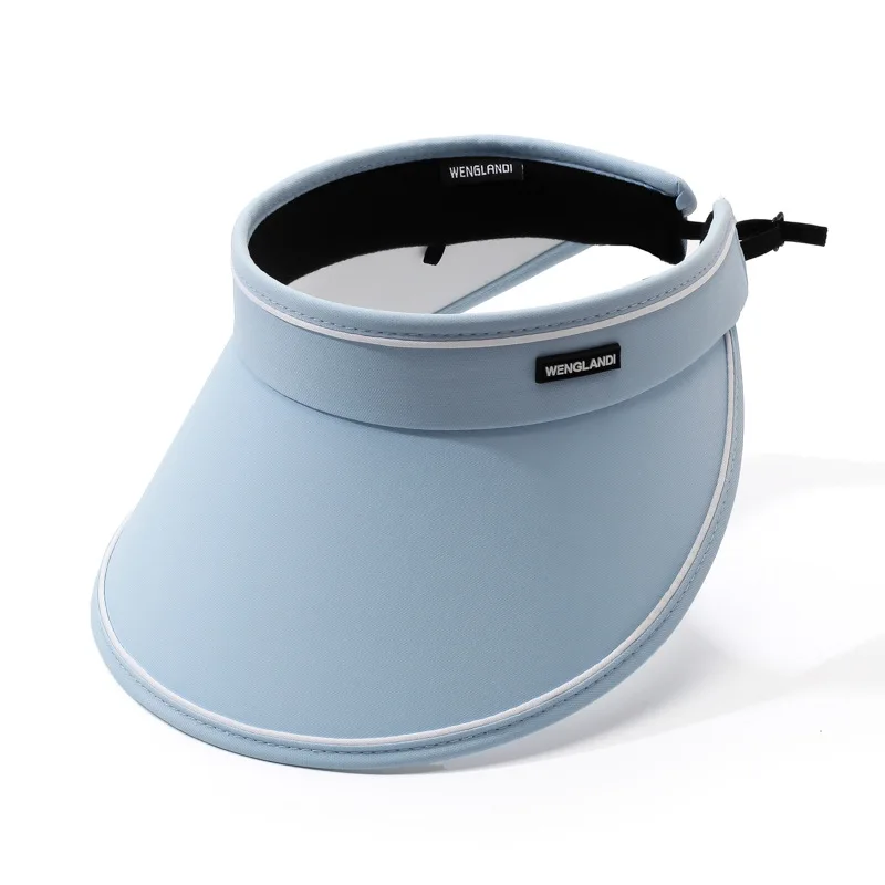 Summer Fashion Beach Hats PVC Transparent Color Sun Hats Empty Top Luxury Sun Visor Panama Caps