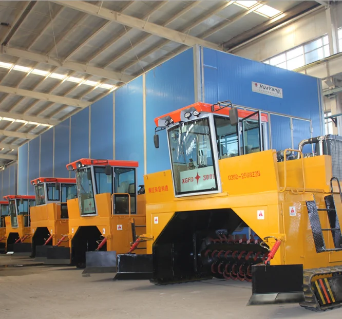 Современная машина для компостного Тернера Crwaler, машина для производства куриного навоза, компостная машина