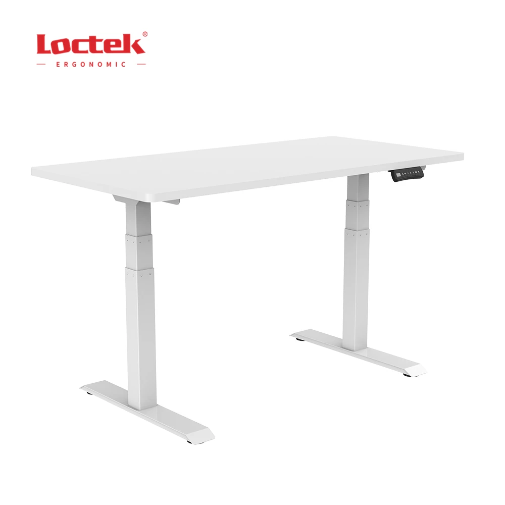 
Economical 3-stage Dual-Motors Height Adjustable Office Standing Sit Stand Desk LOCTEK ET223A 