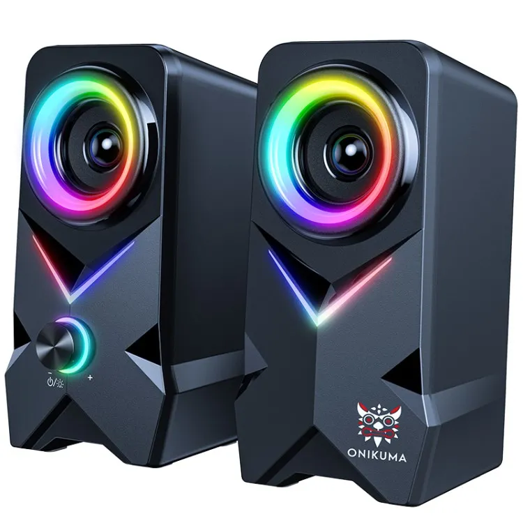 ONIKUMA L2 2Pcs Set Bluetooth Speaker RGB Colorful Light HiFi Audio Wireless Subwoofer