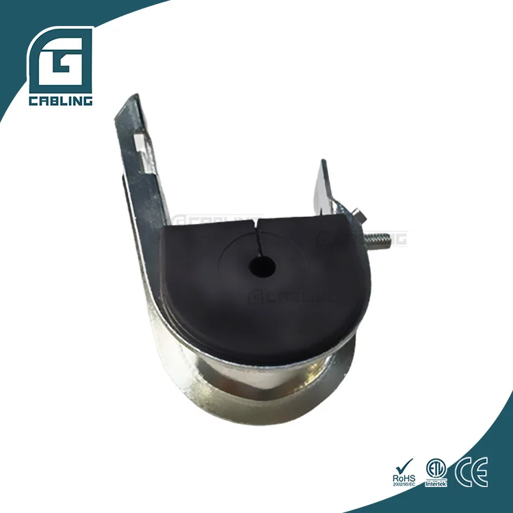 Gcabling fibra optica Overhead line J hook Suspension Clamp fiber optic clamp for fiber cable