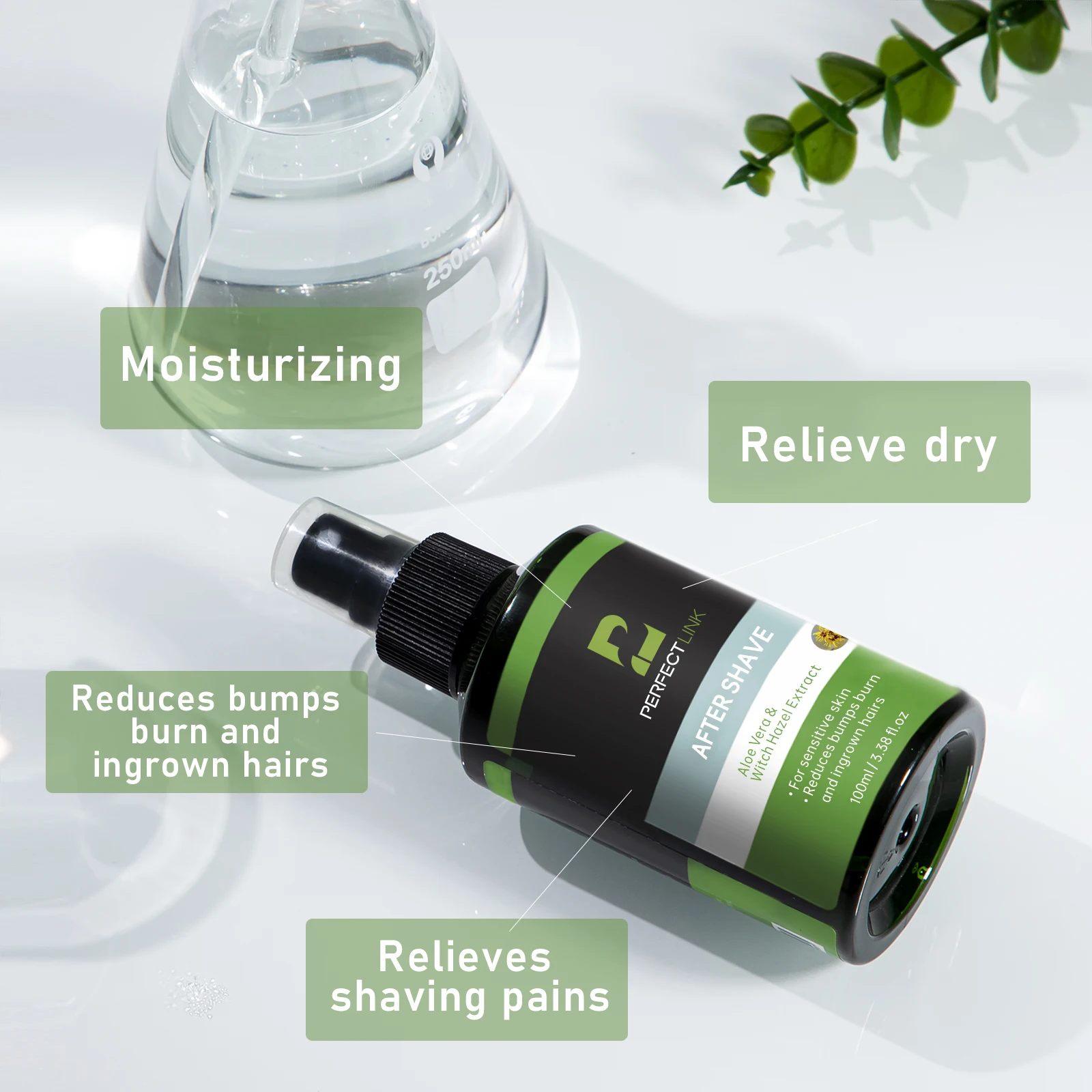 Wholesale Aftershave Moisturizing Nourishing Beard Ingrown Hair Treatment After Shave Soothing After Shaving Spray