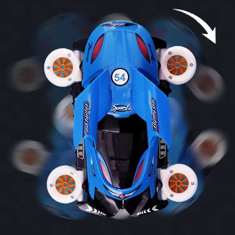 Electric Rotating Flying Car Good Quality Universal Wheel Battery Door Opening Car Toy with Lighting Music