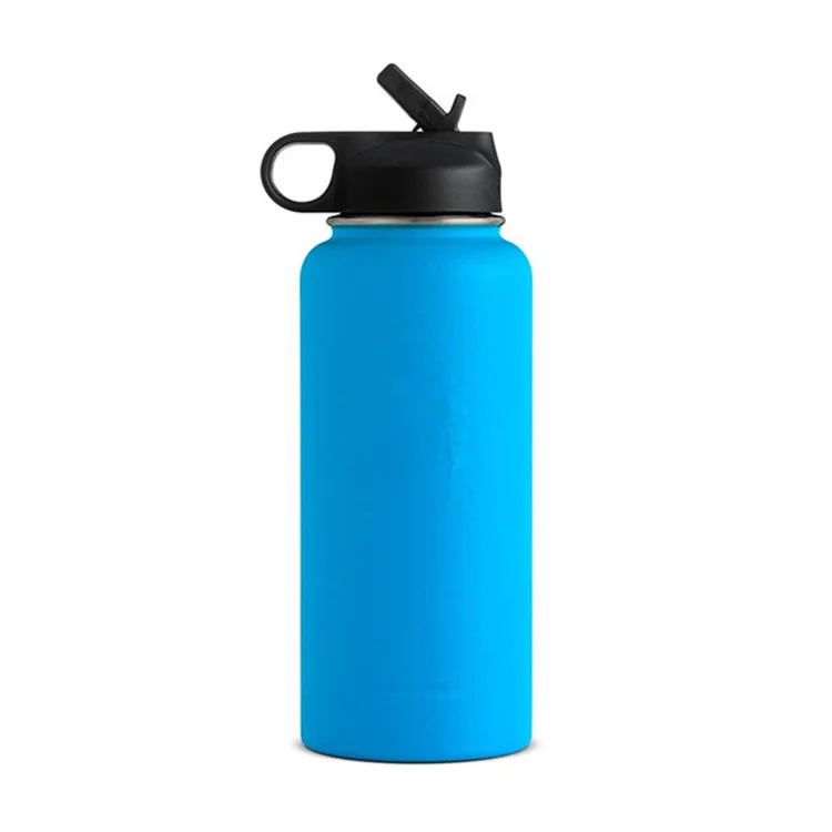 Wholesale 32 Oz Sports Water Container Easy Carry Double Wall Stainless Steel Bottles Insulated Bottles With Straw