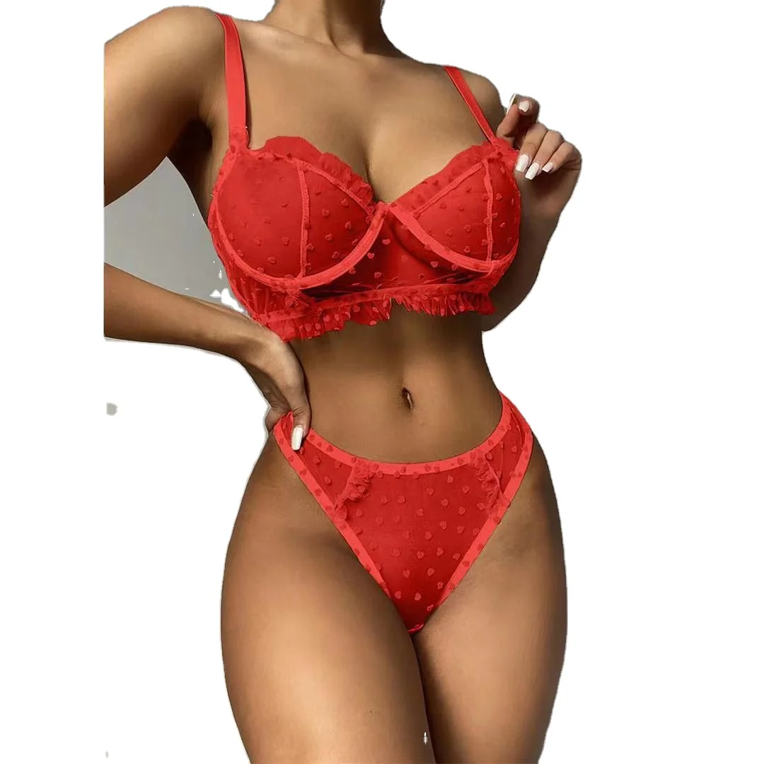 2021 New design mesh lace summer sexy lingerie multicolor bra and panty women lingerie sets