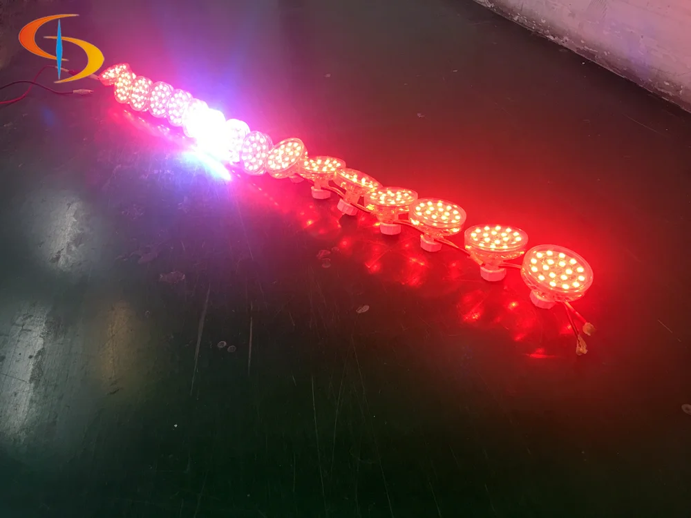 18 пикселей свет цветная (RGB) Светодиодная лампа 60 мм E14 аттракцион лампы кабошон