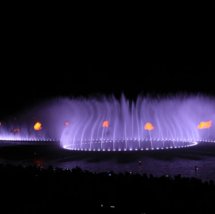 Outdoor Music Dancing Water Fountain with Colorful LED Light for Lake Floating Fountains
